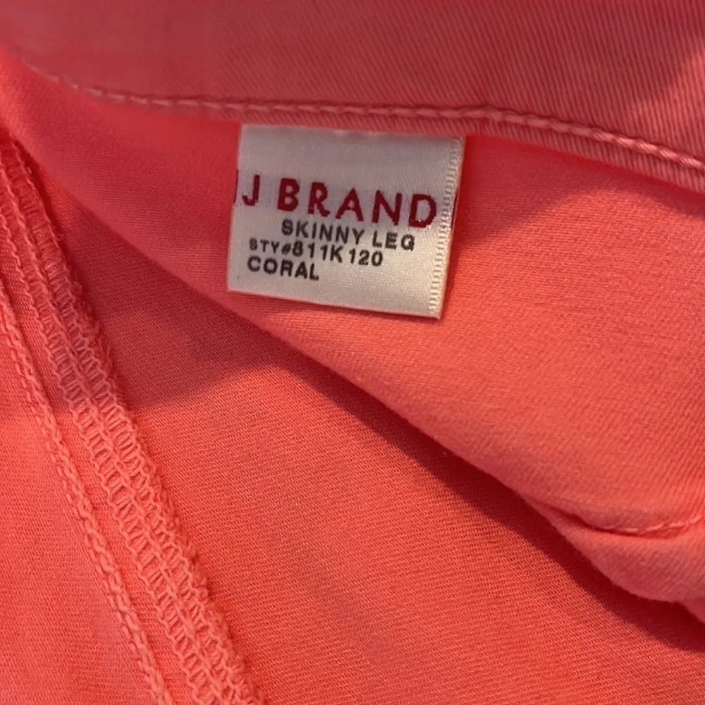J Brand 811 Mid-Rise Skinny Jeans Coral Size 29